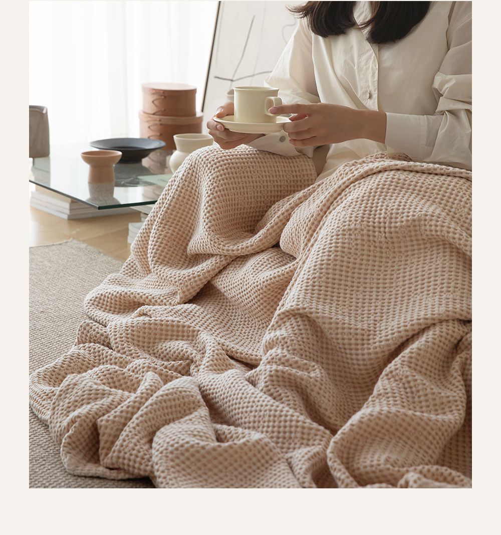 韓國 Maatila - 天絲莫代爾鬆餅被毯-燕麥
