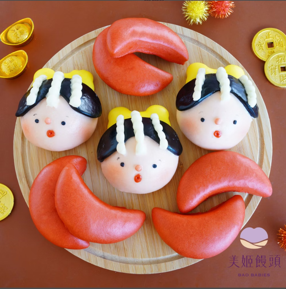 聖筊媽祖造型饅頭-35g*6顆