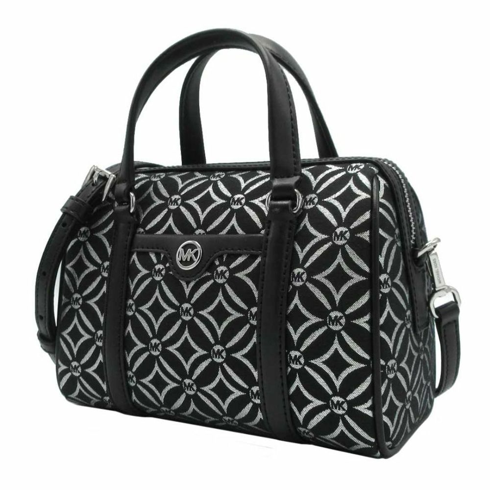 花紋兩用包 (黑/銀)