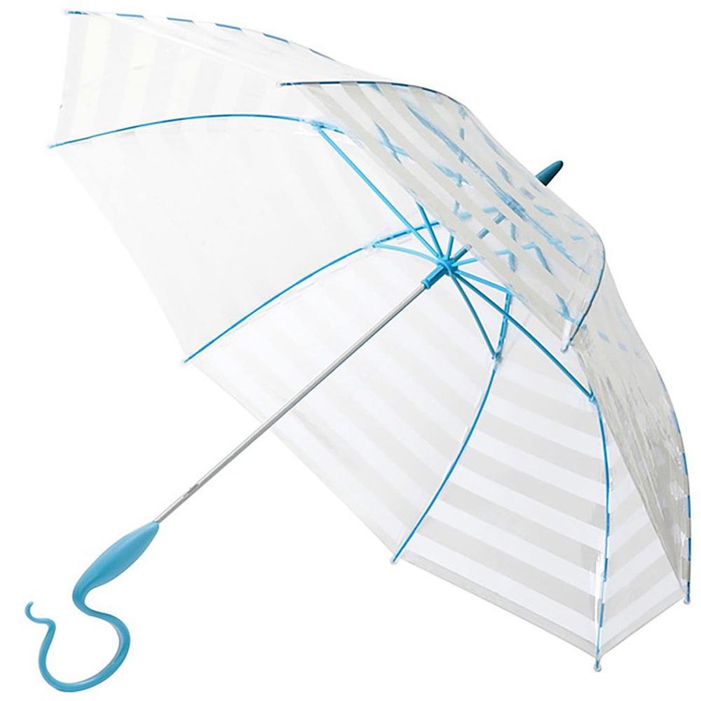日本Caetla - Evereon可替換式環保輕量傘-時尚條紋-白
