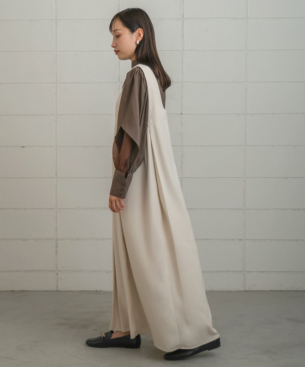 日本 Bab - 2WAY側鬆緊修身背心裙-黑