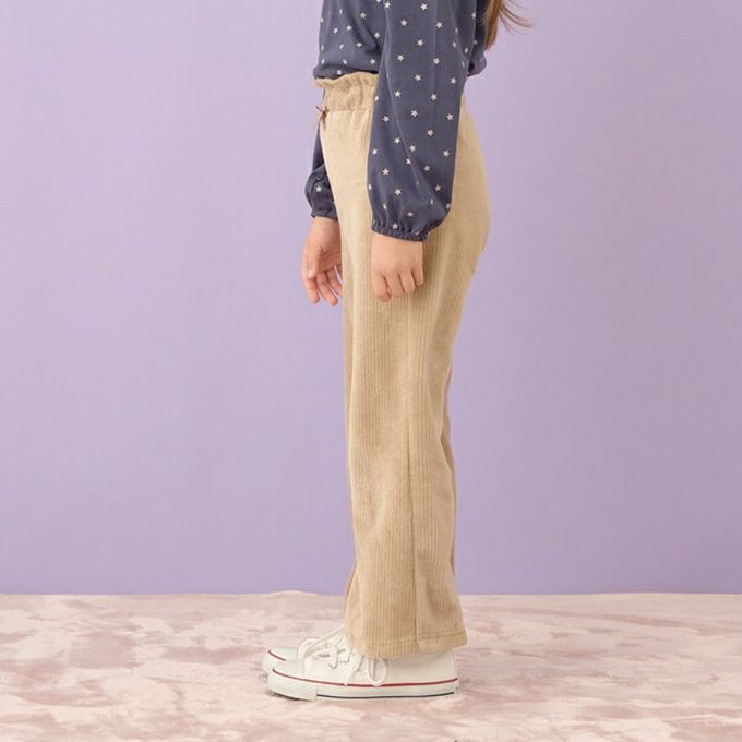 日本 Lycee mine - 柔軟絨面針織素色長褲-薰衣草