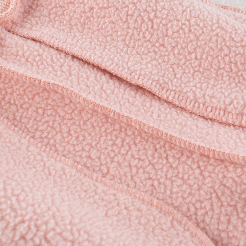 加絨棉質長袖運動套裝-字母-粉色