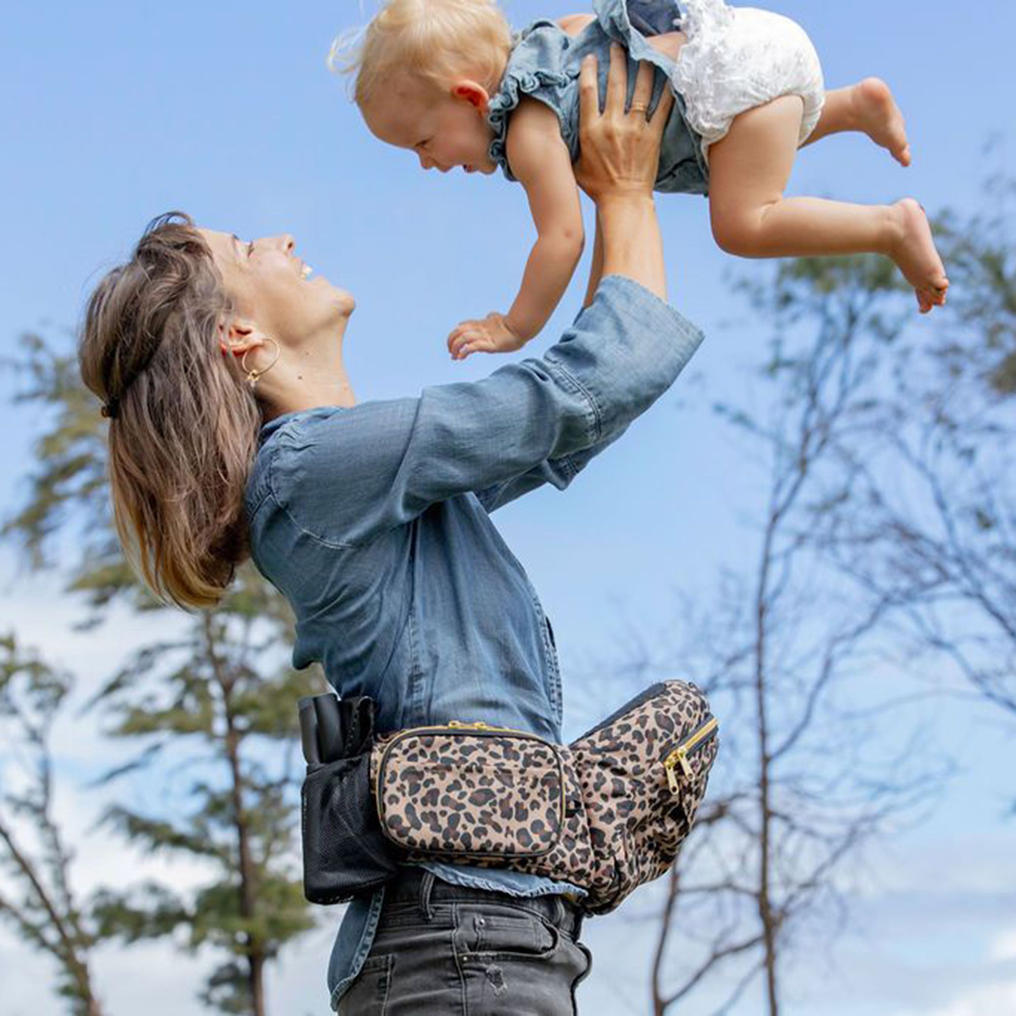 美國Tushbaby - 精品腰凳包-恣意豹紋 (19*10*9.5cm(+/-5%))