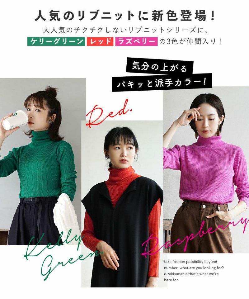 日本 zootie - 舒膚系列 彈性羅紋針織上衣-中高領-黑