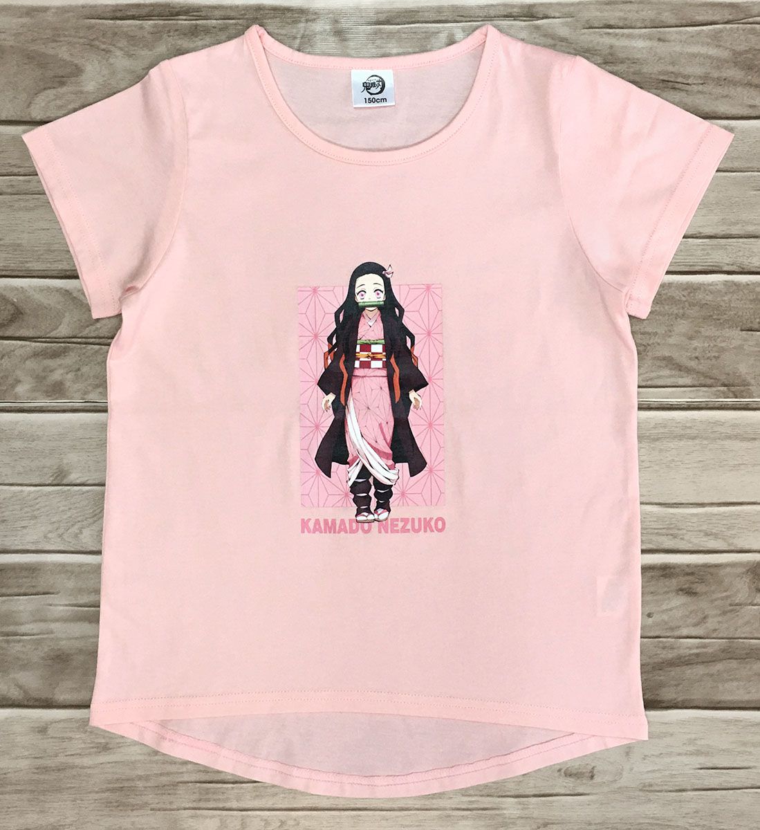 鬼滅之刃 - 女童T恤-修身版-粉