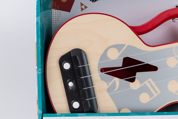 德國 Hape - 小小音樂家聲光學習烏克麗麗(紅)