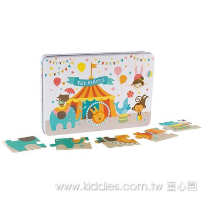 西班牙 APLI - 【獨家降價出清】馬戲團表演拼圖-24片+收納鐵盒1個