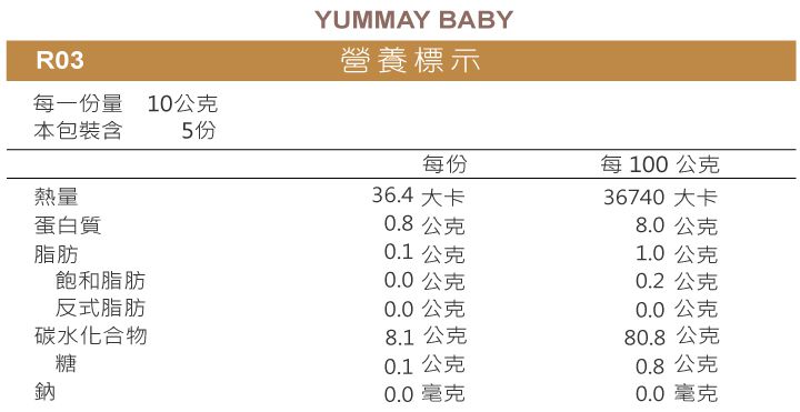 芽米寶貝 - 棒狀米餅（玉米）-5m+-常溫-50g/包