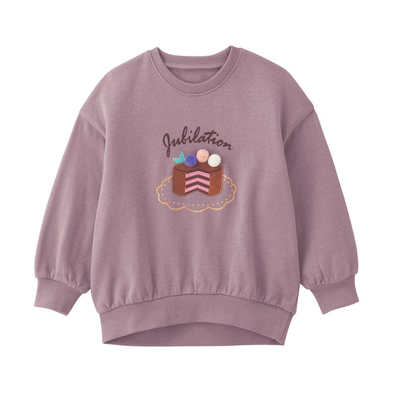 日本千趣會 - GITA 印花刷毛長袖上衣-巧克力磚-可可