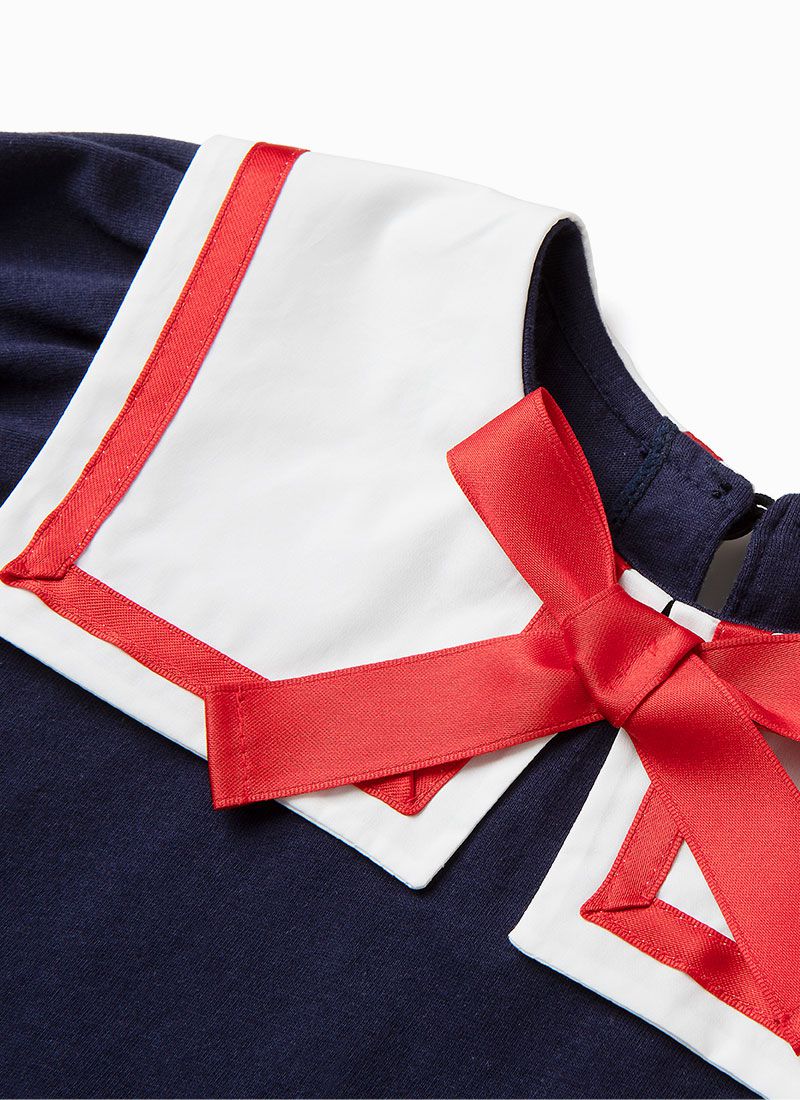 韓國 OZKIZ - 水手風打折洋裝