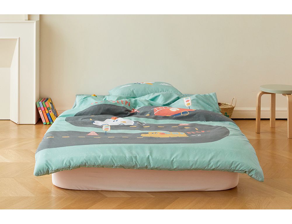 韓國 Maatila - (兒童款)可水洗M2全方位抗菌防蟎棉被-公路車車