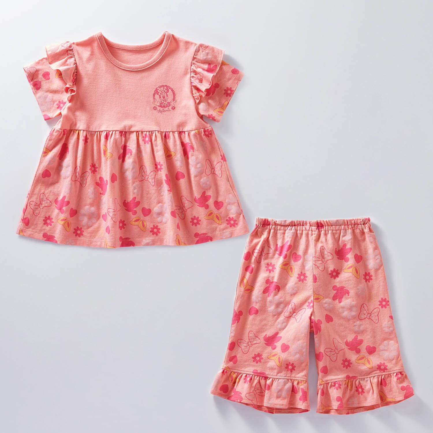 日本千趣會 - 迪士尼 夢幻荷葉短袖家居服/睡衣-艾莎-綠