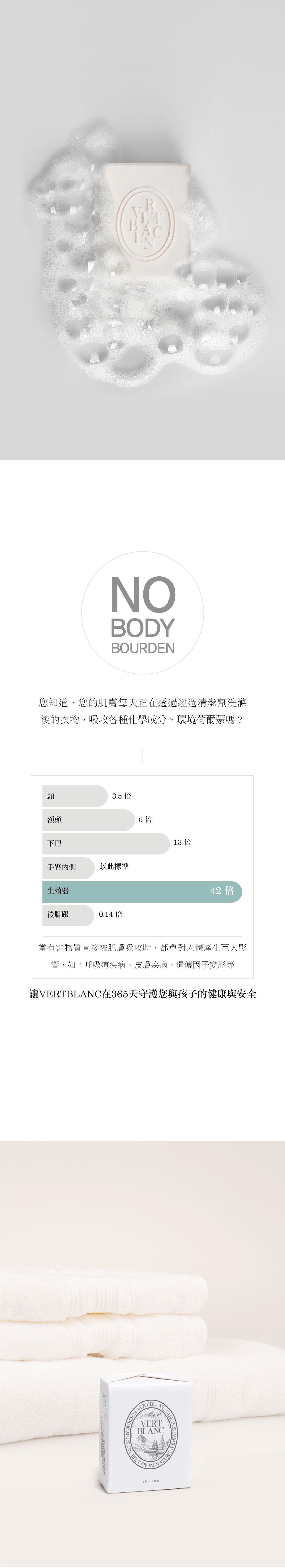 韓國 VERTBLANC - 寶寶天然洗衣皂-白色麝香-150g