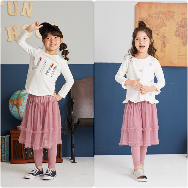 女寶最愛穿著第一名！Little moni 甜美紗裙、內搭褲