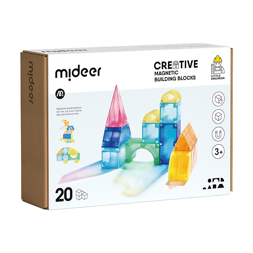 MiDeer - 多彩透光磁力積木(20PCS)