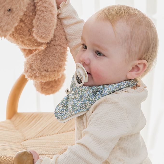 丹麥BIBS - BIBSxLiberty經典印花禮盒組-Eloise寶貝藍