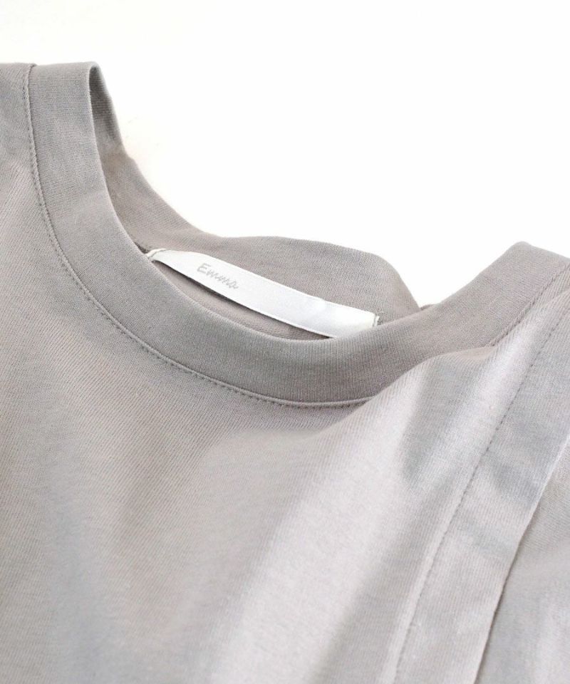 日本 zootie - 圓領波浪剪裁短袖上衣-天使白