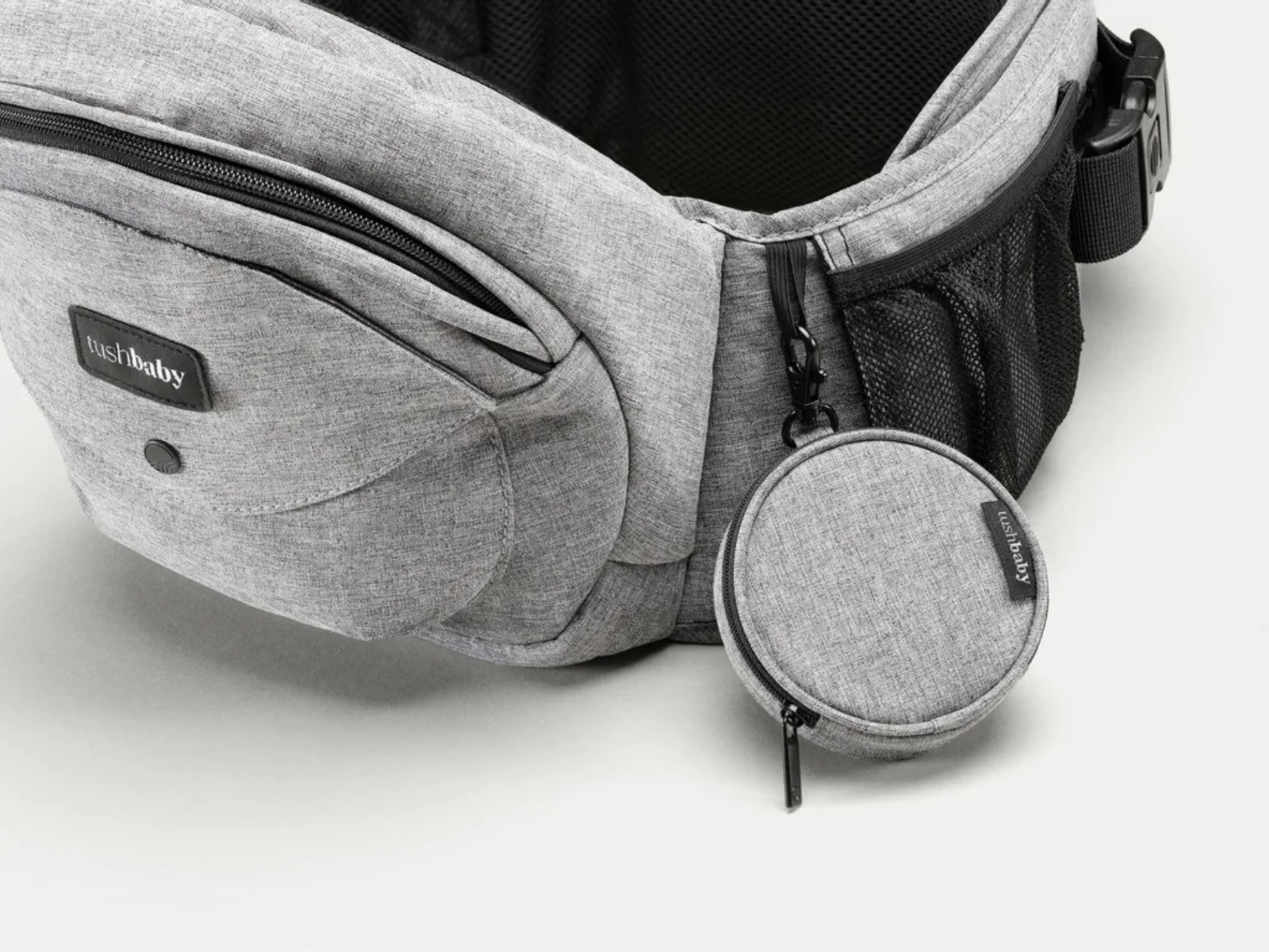 美國Tushbaby - 小圓仔包-銀灰摩登 (5.8*5.8*9.5cm)