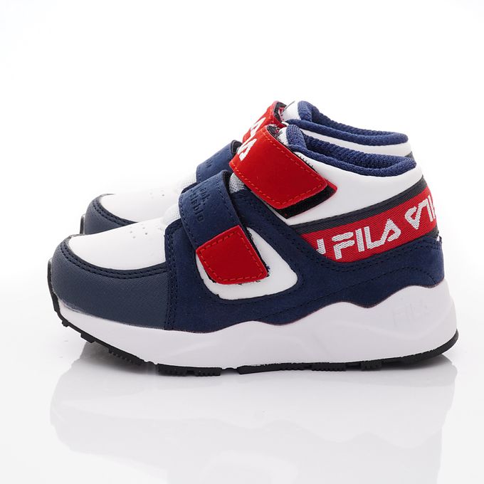 FILA - FILA機能慢跑運動鞋-2-J432X-123藍白紅(中大童段)-運動鞋-藍白紅
