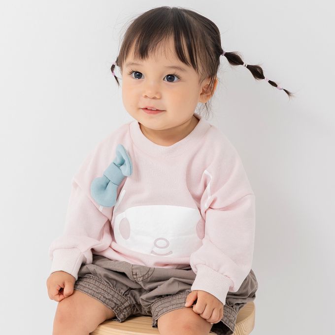 日本 Chil2 - 人氣角色裏毛長袖上衣-卡通人物美樂蒂-粉