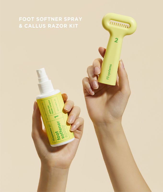 韓國 F3 systems - 足嫩肌去角質組合(嫩肌噴霧+安全去腳皮刮刀)