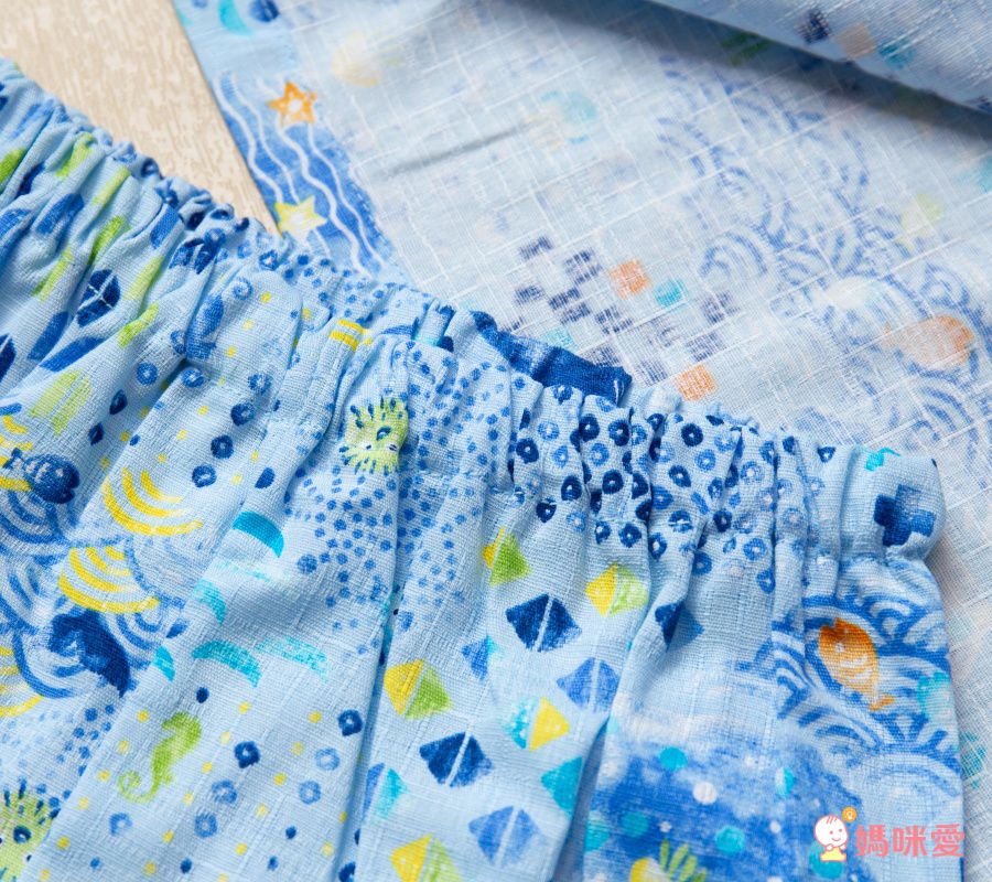 akachan honpo - 幼童兩件式甚平-手鞠-米白色