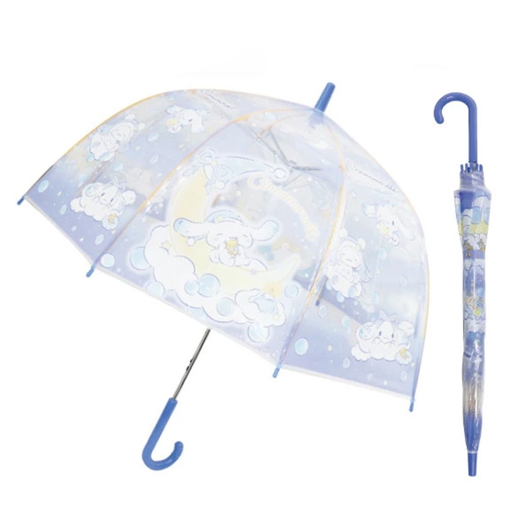 小孩最愛印花透明直傘-晚安大耳狗-藍 (親骨55cm)