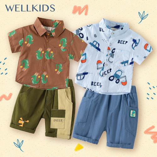 【WELLKIDS】 韓風潮流童裝 ✧ 翻領襯衫/POLO衫、短褲