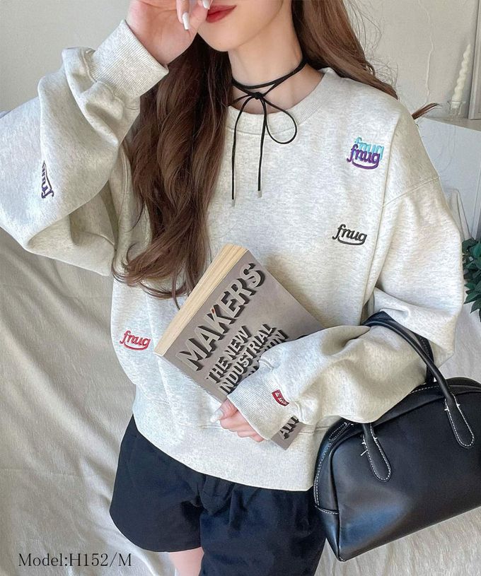 日本 Classical Elf - Java 裏起毛隨性logo長袖上衣-炭灰