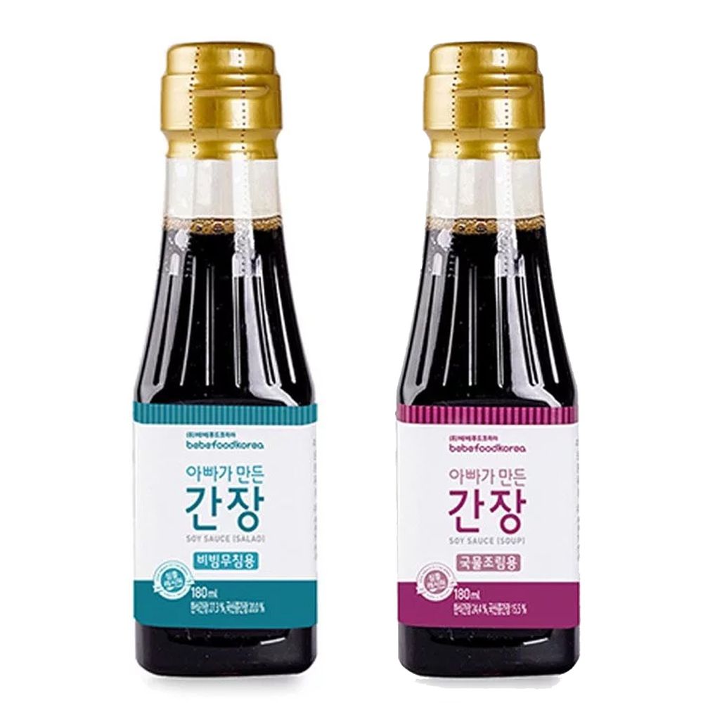 韓國bebefood寶寶福德 - 寶寶專用醬油2入組-(煮湯醬油*1,沾醬醬油*1)