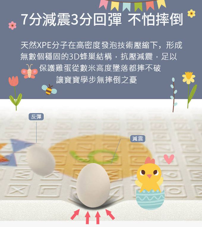 Bonne Nuit - 地墊 200×180×2.0cm (防護升級)-森林之王+動物字母