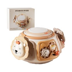 JoyNa - 早教音樂百寶箱 獅子手提玩具箱 探索感官教具-多功能萌獅百寶箱