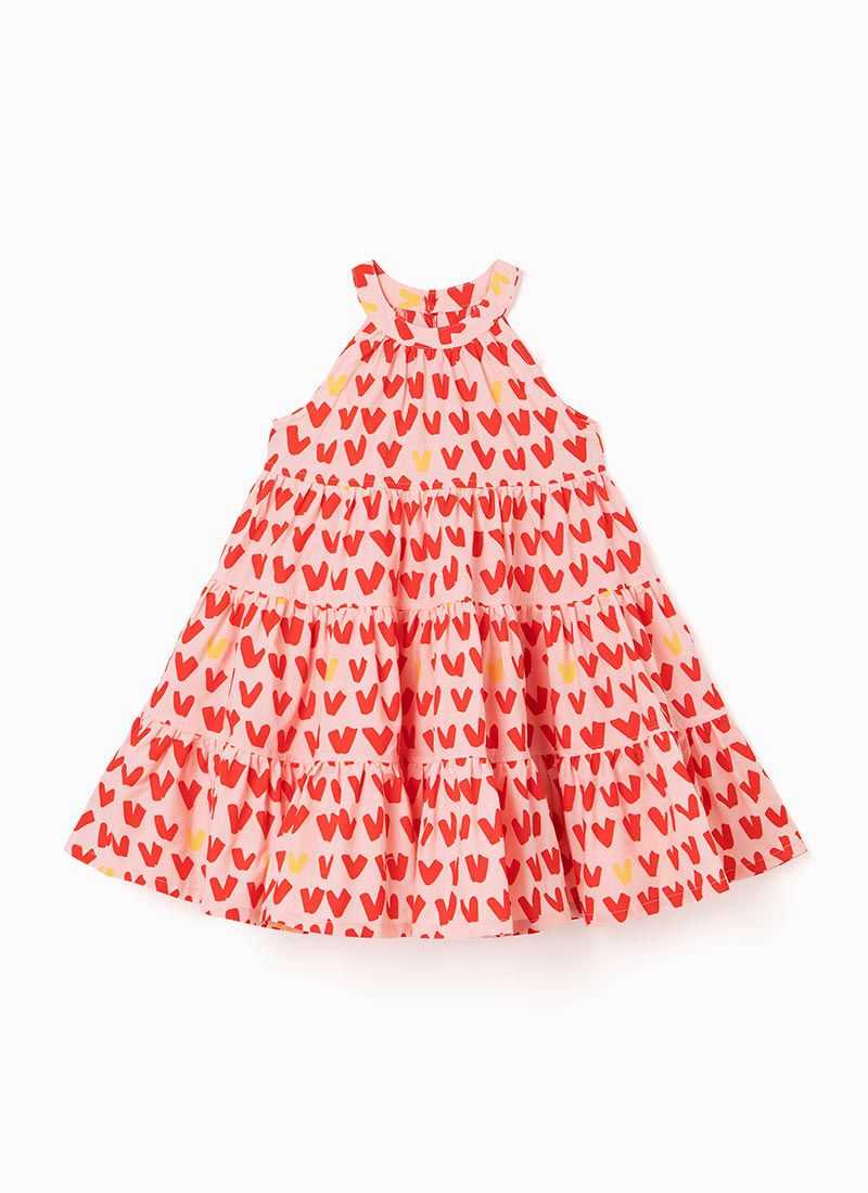 韓國 OZKIZ - 滿版愛心拼接感長版洋裝