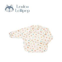 Loulou Lollipop - 長袖防水萬用圍兜-奇幻法式早餐