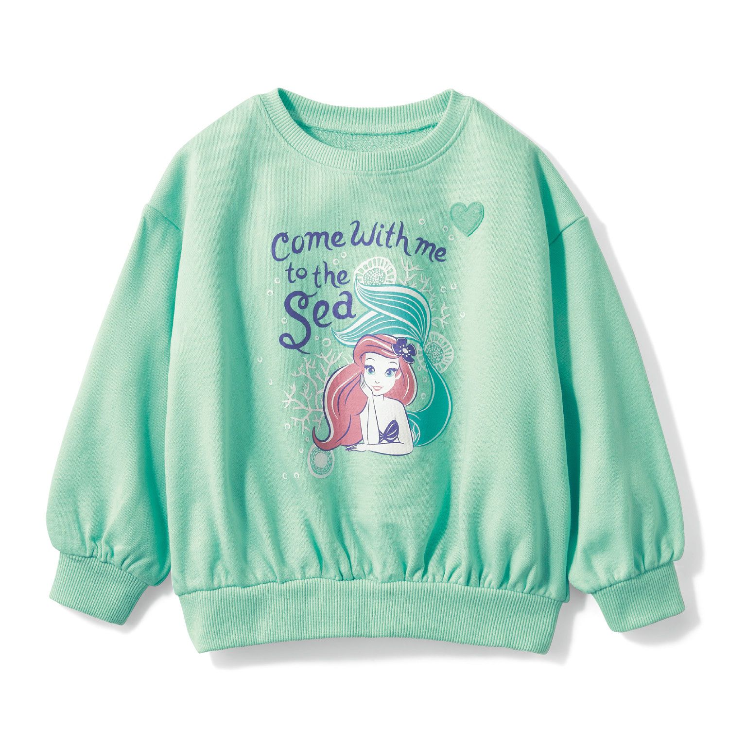 日本千趣會 - 聯名款 燈籠下擺裏毛長袖上衣-公主印花-桃粉