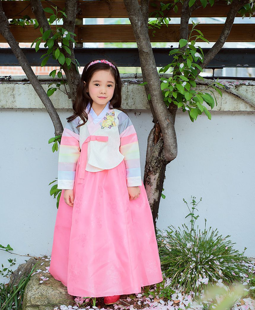 韓國 yedam - 韓服髮飾-刺繡片狀花朵髮箍