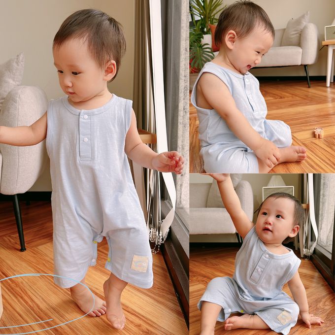 YOUrs - 棉甜無袖連身衣-桔梗紫