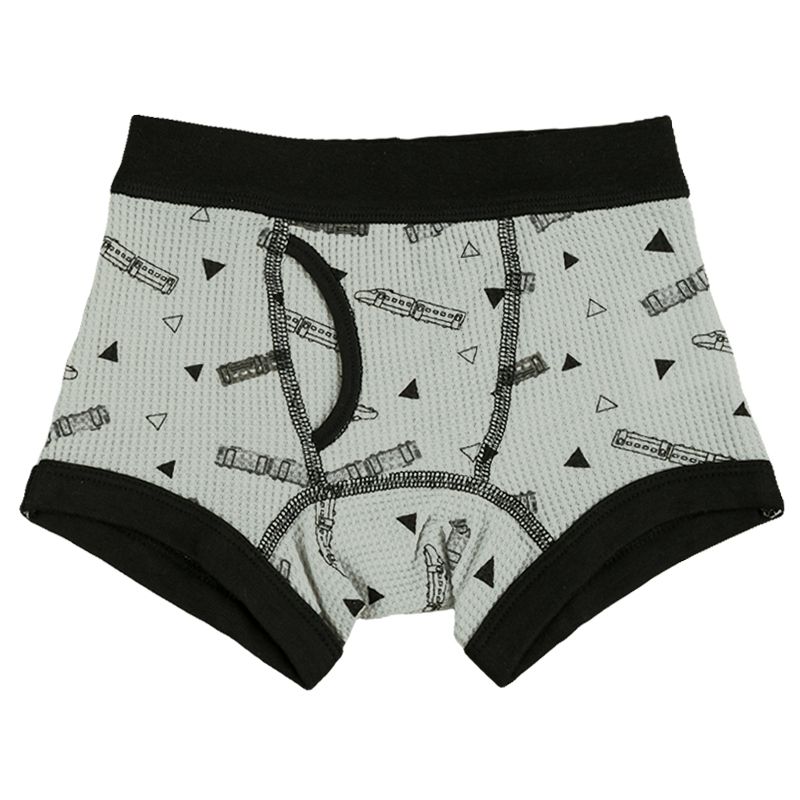 akachan honpo - 四角褲2件組-電車-藍色