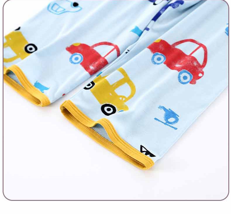 MAMDADKIDS - 透氣七分袖套裝/家居服-車車-白色