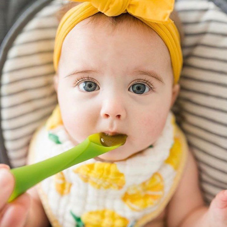 挖取食物0死角【美國 Olababy】小嫩芽湯匙、副食品禮盒組