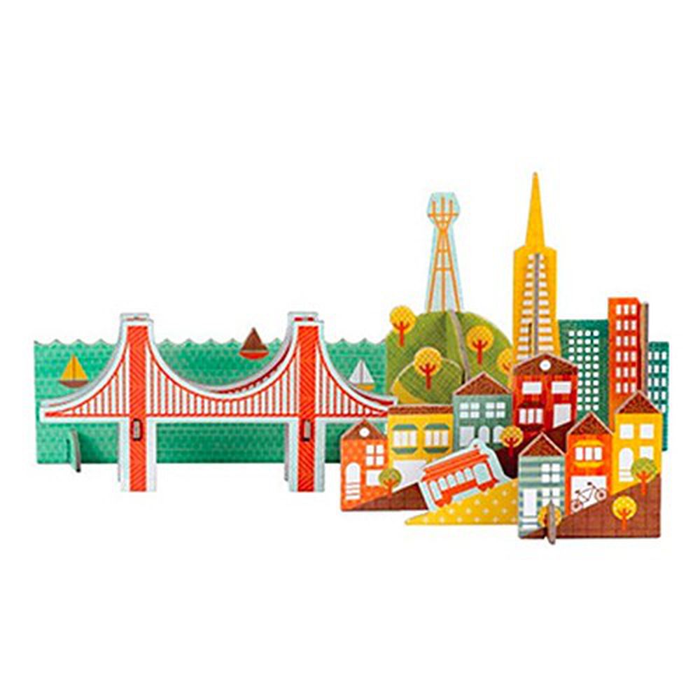 美國 Petit Collage - 立體組裝拼圖-城市之旅 - 舊金山