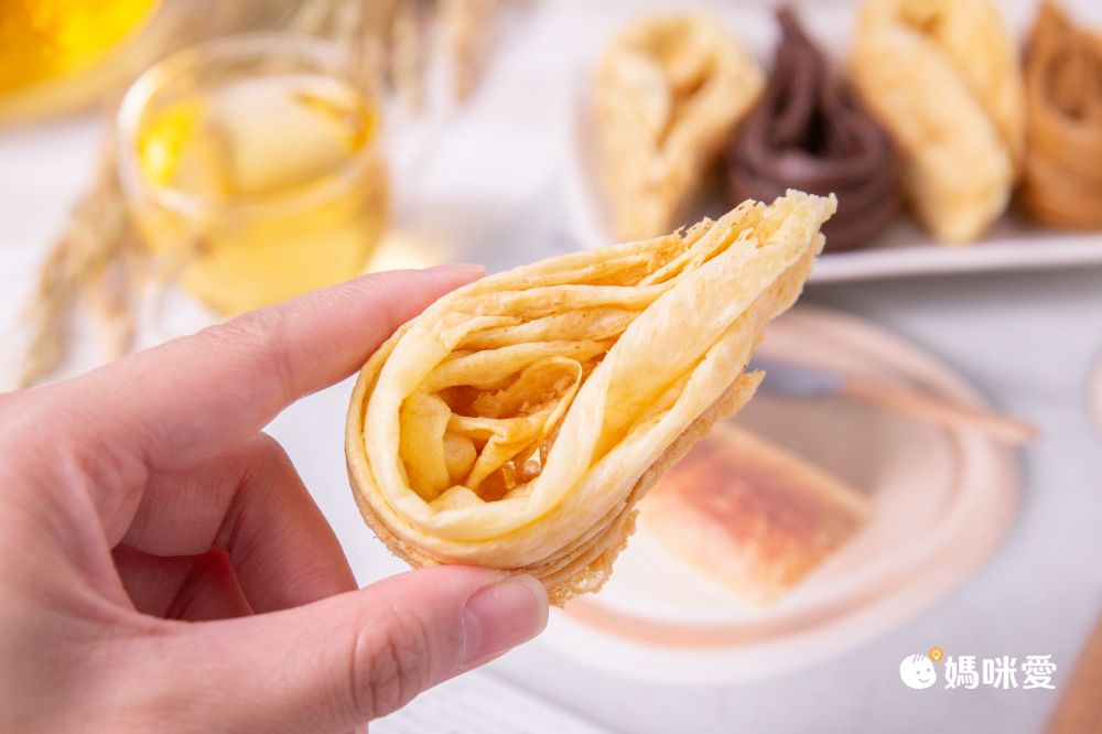 100%純可可＋低甜度海藻糖！嗨嗨千層水滴蛋捲