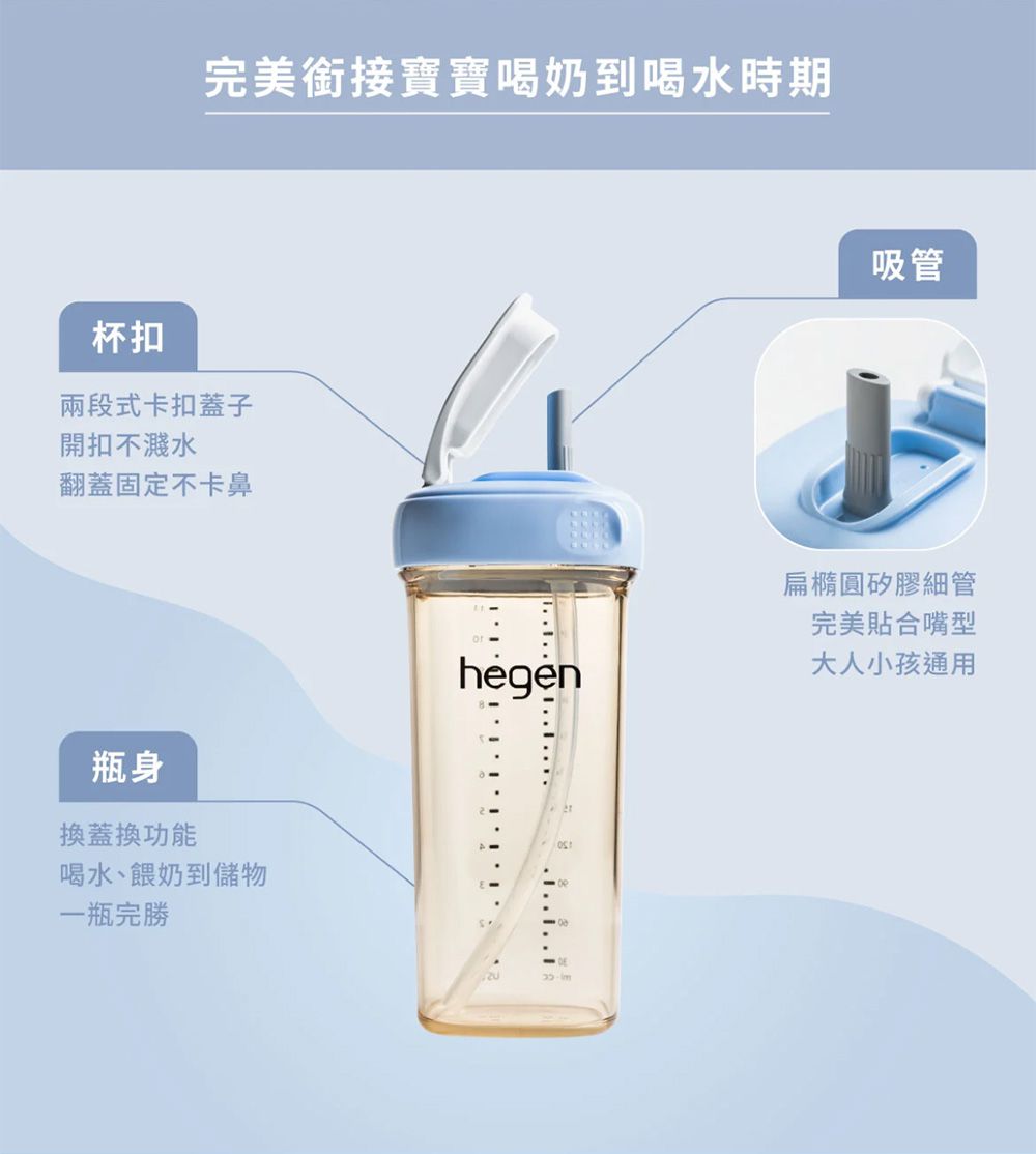 hegen - PCTO™ 輕飲時光吸管杯配件組-嫣粉