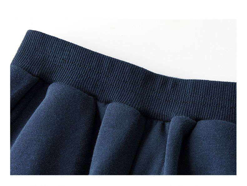 卡通汪汪隊腰鬆緊束口運動長褲-卡通人物毛毛+英文字-灰色