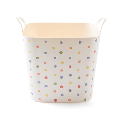 日本stacksto - 日本 Stacksto X Naomi Ito 聯名收納籃-彩色點點 (33.5*33.5*34.6cm)