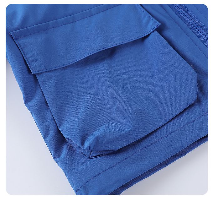 加絨連帽防水外套-黑色