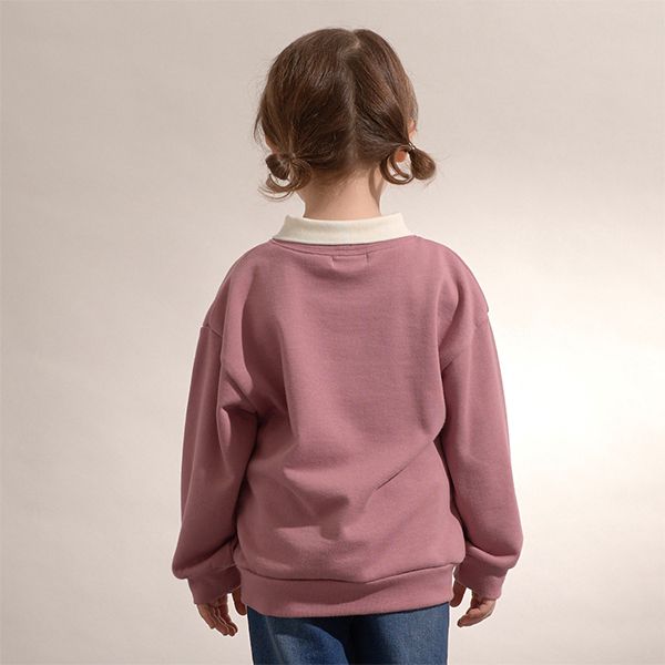 日本 b-ROOM - 氣質學院logo有領大學T-海軍藍