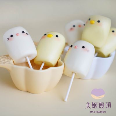 美姬饅頭 - 牛奶冰棒鮮乳造型饅頭-30g/顆 (6入)