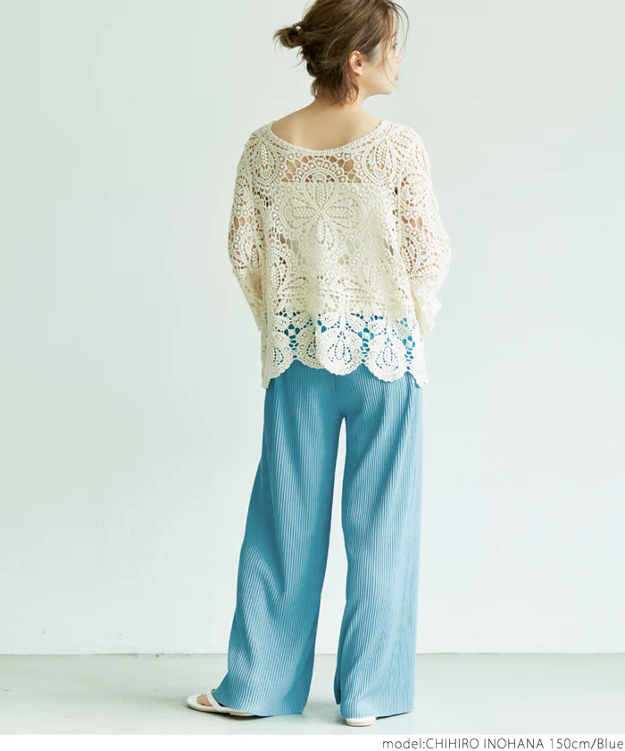 日本 COCA - [熱銷定番] 速乾垂墜彈性風琴寬褲-四季媽媽款-芥末黃